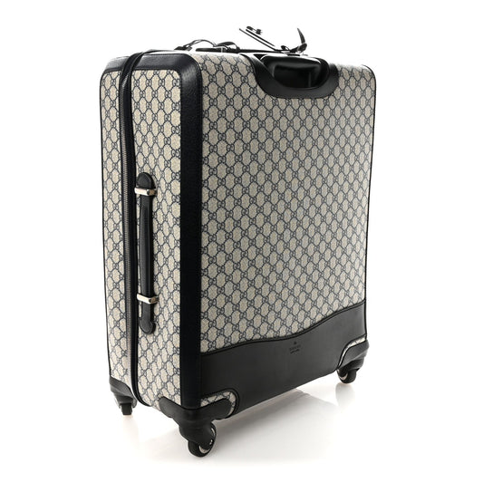 GG Supreme Monogram Web Medium Savoy Trolley Beige Blue