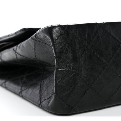 Aged Calfskin Quilted 2.55 Reissue 226 Flap Black