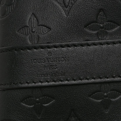 Calfskin Shadow Monogram Keepall Bandouliere 50 Black