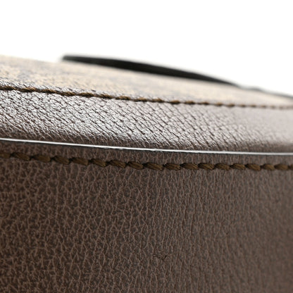 GG Supreme Monogram Web Mini Ophidia Round Shoulder Bag Brown