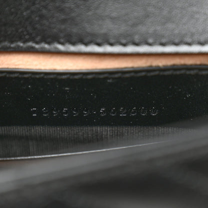 Calfskin Matelasse Monochrome GG Marmont Chain Mini Belt Bag Black