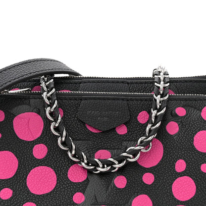 LV X YK Empreinte Multi Pochette Accessories Black Fuchsia