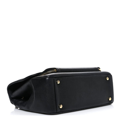 Caviar Quilted Large Business Affinity Flap Black