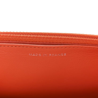 Caviar Quilted Boy Wallet On Chain WOC Orange
