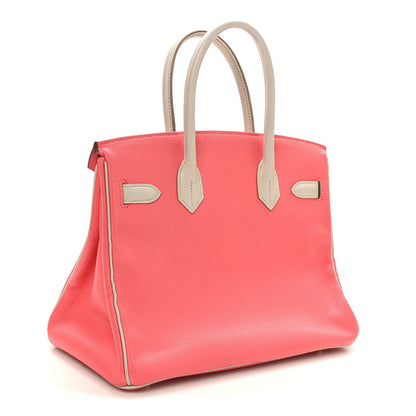 Chevre Mysore Horseshoe Birkin 30  Rose Lipstick Gris Perle