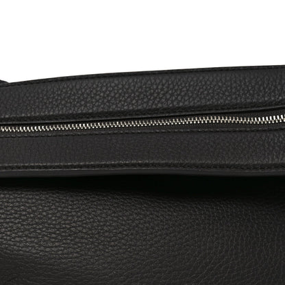 Grained Calfskin Small Slouchy Banana Bag Dark Brown