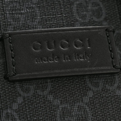 GG Supreme Monogram Appia Calfskin Web Mini Tote Bag Black