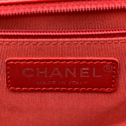 Lambskin Quilted New Medium Boy Flap Red