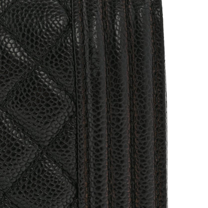 Caviar Quilted Medium Boy Flap Black