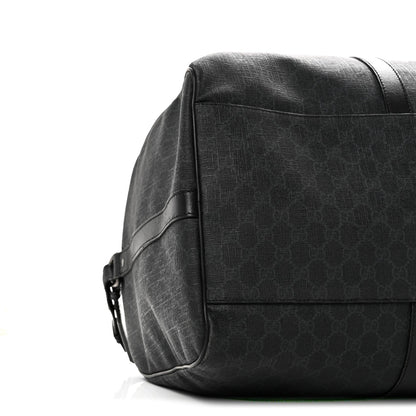GG Supreme Monogram Medium Carry-On Duffle Bag Black Grey