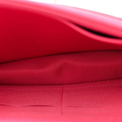 Lambskin Quilted Trendy CC Wallet On Chain WOC Dark Pink