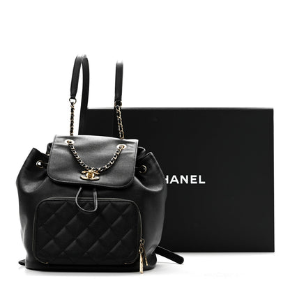 Caviar Quilted Business Affinity Backpack Black
