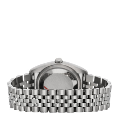 Stainless Steel 18K White Gold Diamond 36mm Oyster Perpetual Datejust Watch Blue 116234