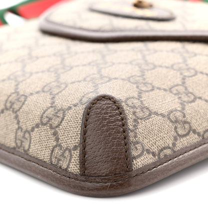 GG Supreme Monogram Web Medium Neo Vintage Flap Messenger Bag Beige New Acero