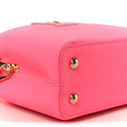 Taurillon Monogram Tuffetage Capucines Mini Fluo Pink