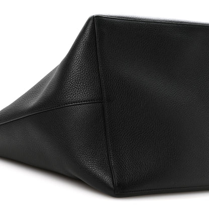 Grained Calfskin Park Tote Three Black