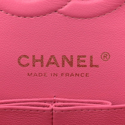 Caviar Quilted Small Double Flap Pink