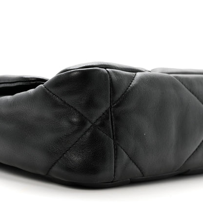 Lambskin Quilted Medium Chanel 19 Flap Black