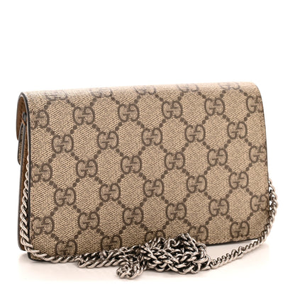 GG Supreme Monogram Super Mini Dionysus Shoulder Bag Taupe