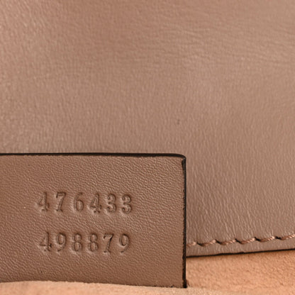 Calfskin Matelasse Super Mini GG Marmont Shoulder Bag Porcelain Rose