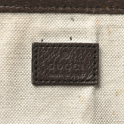 GG Supreme Monogram Textured Calfskin Small Ophidia Shoulder Tote Bag Beige Ebony New Acero