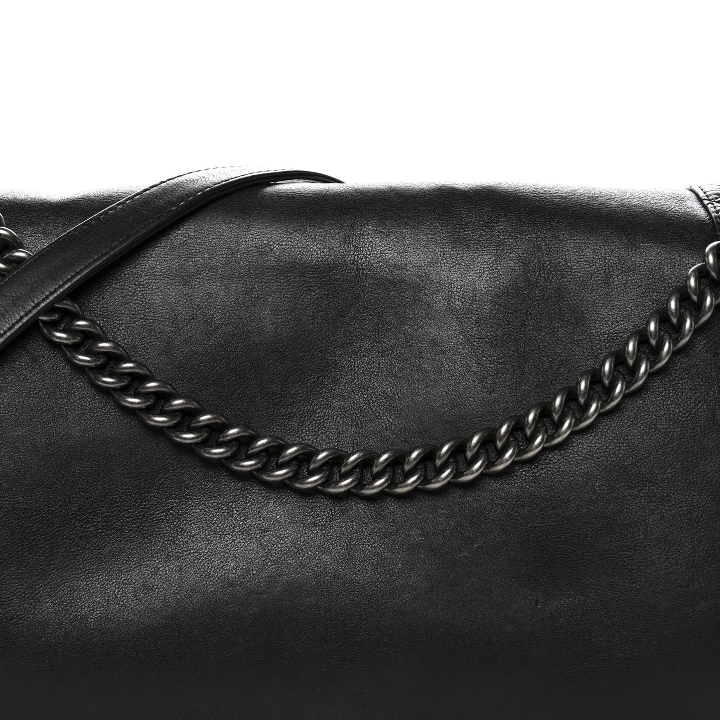Calfskin Large Boy Reverso Flap Black