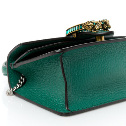 Dollar Calfskin Crystal Mini Dionysus Top Handle Bag Emerald