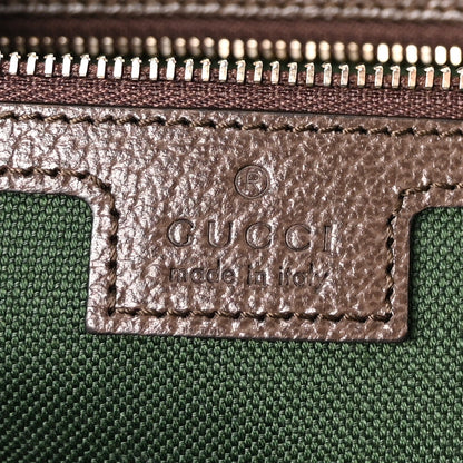 GG Supreme Monogram Calfskin Web Large Ophidia Tote Beige Dark Brown