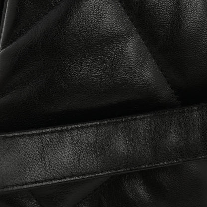 Shiny Goatskin Quilted Large Chanel 19 Flap Black