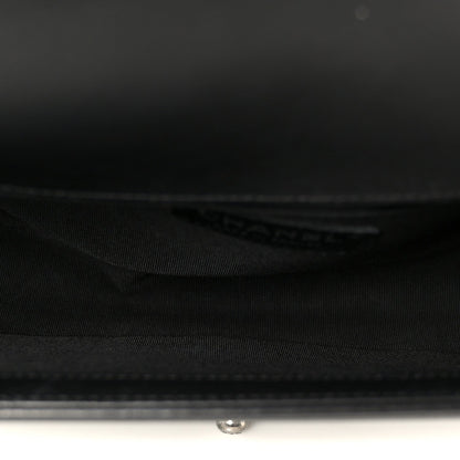 Lambskin Chevron Quilted Medium Boy Flap Black