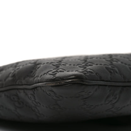 Guccissima Medium Flat Messenger Bag Black