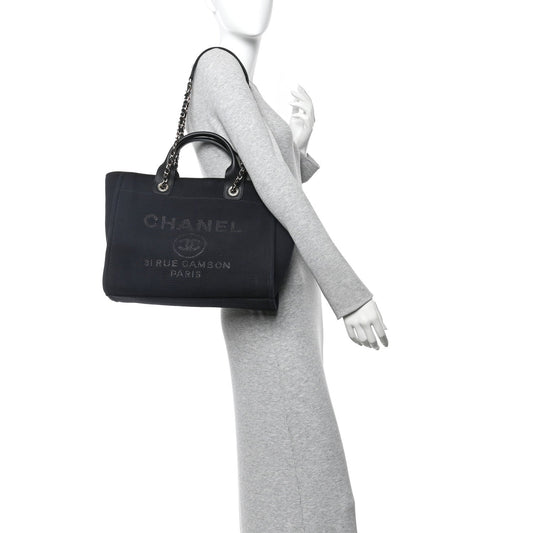 Mixed Fibers Small Deauville Tote Black