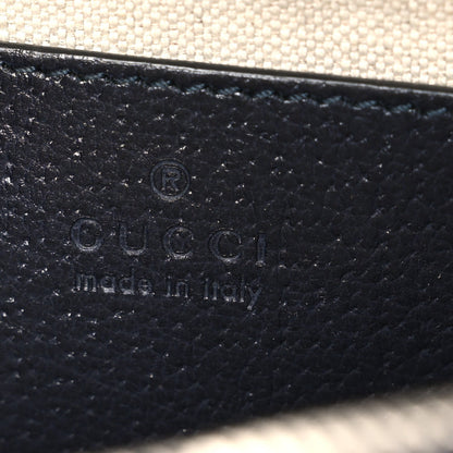 GG Supreme Monogram Textured Dollar Calfskin Web Small Ophidia Dome Shoulder Bag Beige Blue