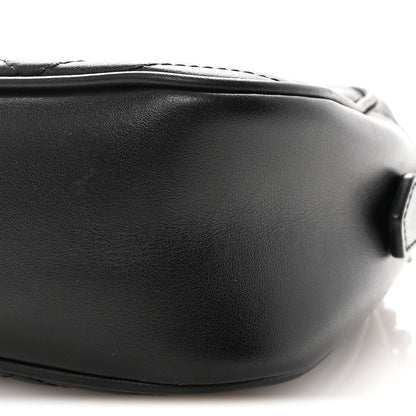Calfskin Matelasse Monochrome Small GG Marmont Chain Shoulder Bag Black