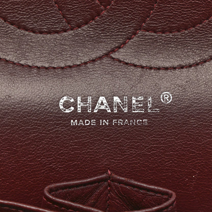 Lambskin Quilted Jumbo Double Flap Black
