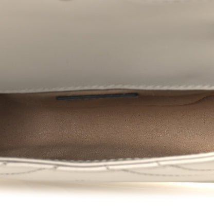 Calfskin Matelasse Super Mini GG Marmont Shoulder Bag Grey