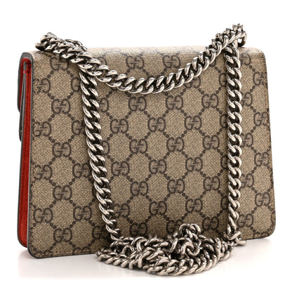 GG Supreme Monogram Mini Dionysus Shoulder Bag Hibiscus Red