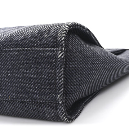 Mixed Fibers Calfskin Small Deauville Tote Black