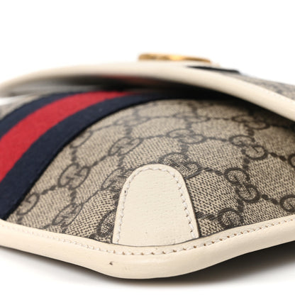 GG Supreme Monogram Web Small Ophidia Belt Bag 90 36 Beige Ebony White