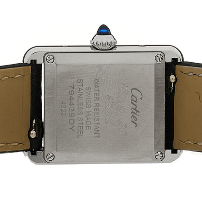 Stainless Steel Calfskin 22mm Must de Cartier Tank Quartz Watch