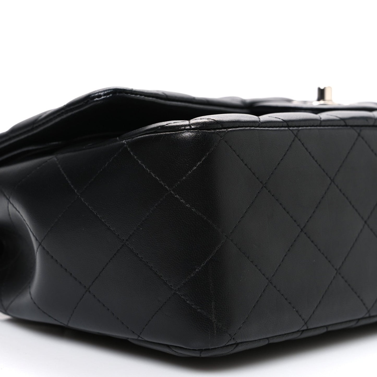 Lambskin Quilted Jumbo Double Flap Black