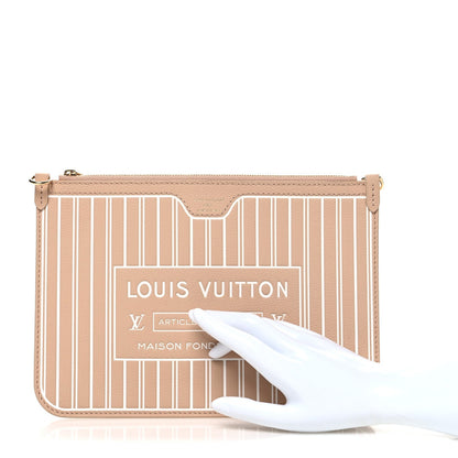 Calfskin Neverfull Inside Out MM Pochette Dune Hazelnut