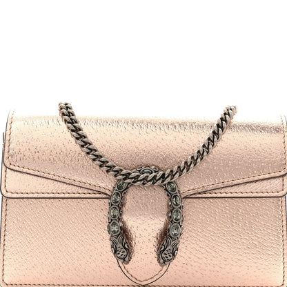 Metallic Calfskin Super Mini Dionysus Shoulder Bag Rose Gold