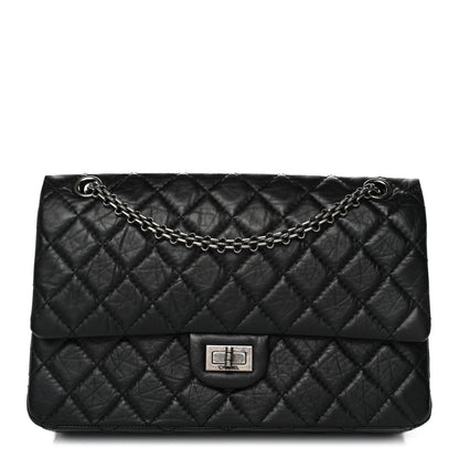 Aged Calfskin Quilted 2.55 Reissue 226 Flap Black