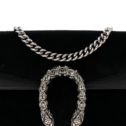 Suede Super Mini Dionysus Shoulder Bag Black