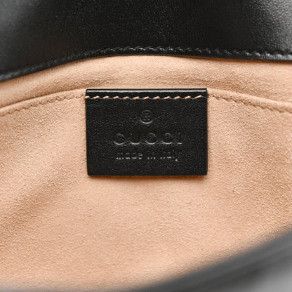 Calfskin Matelasse Mini GG Marmont Shoulder Bag Black