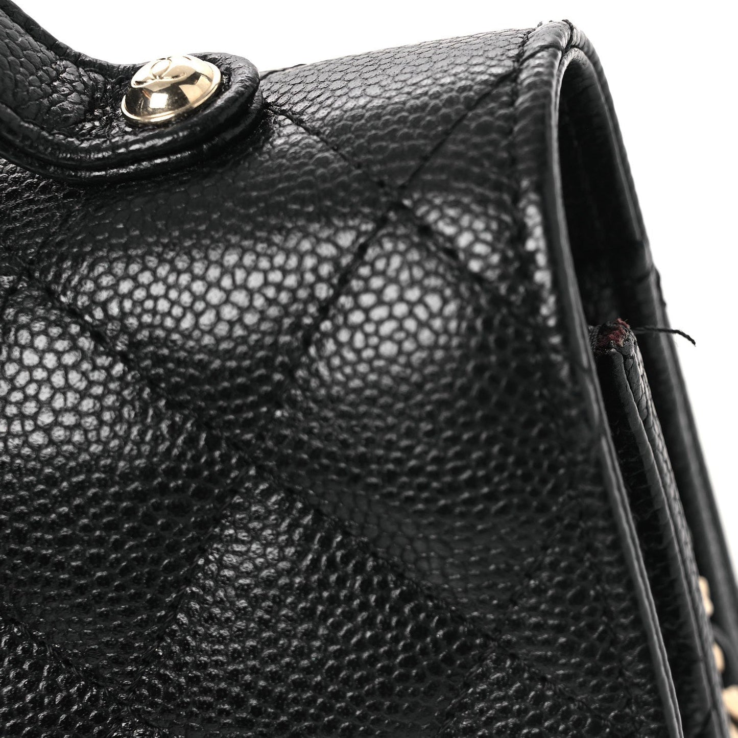 Caviar Quilted Business Affinity Clutch With Chain Black