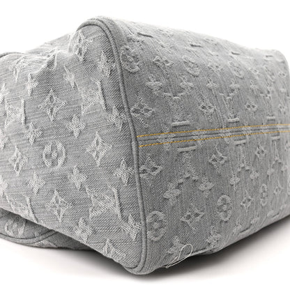 Monogram Denim Speedy Soft 30 Washed Gray