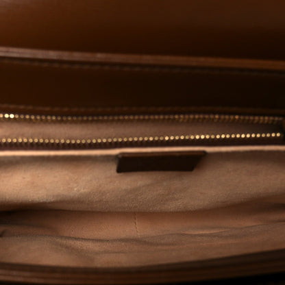 GG Supreme Monogram Horsebit 1955 Shoulder Bag Beige Brown Sugar