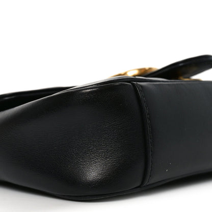 Calfskin Matelasse Mini GG Marmont Shoulder Bag Black